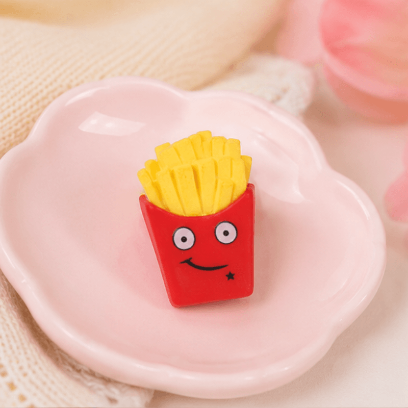 Kawaii Face French Fries Box Miniature - Dollhouse Fast Food Prop