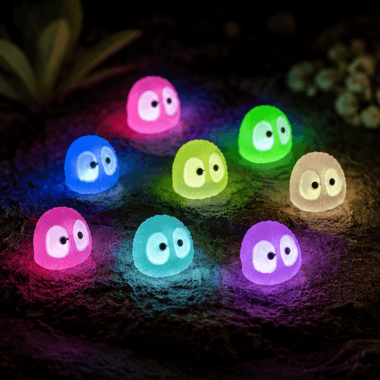 Glow-in-the-Dark Translucent Big-Eyed Mini Owl Figurine