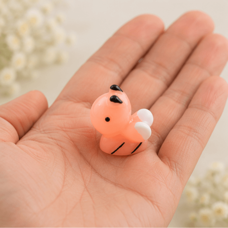 Glow-in-the-Dark Translucent Mini Honeybee Figurine (Set of 5)