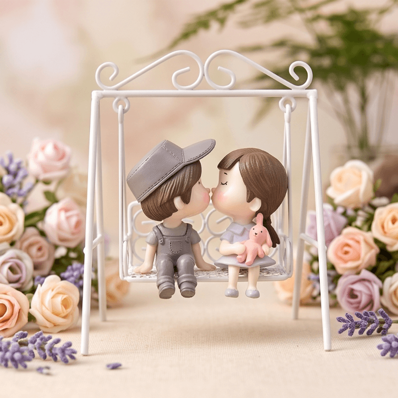 Sweet Boy & Girl Seating Miniature Set - 2 Pieces Set