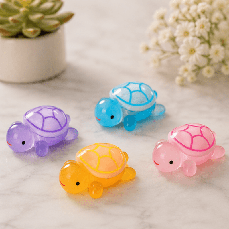 Glow-in-the-Dark Translucent Mini Sea Turtle Figurine