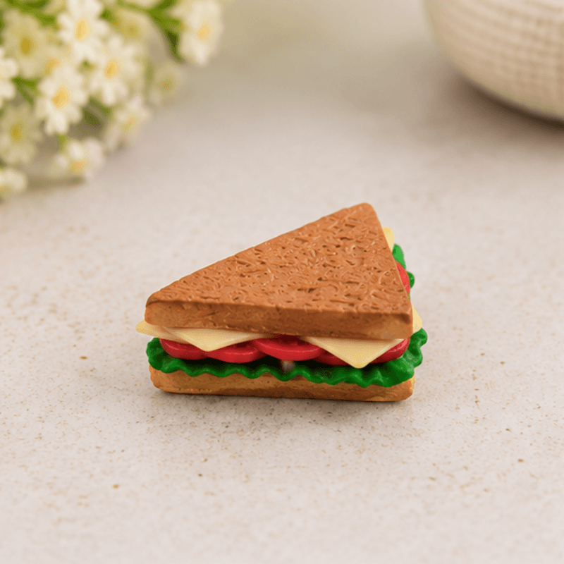 Realistic Miniature Deli Club Sandwich Figurine - Dollhouse & Craft Prop