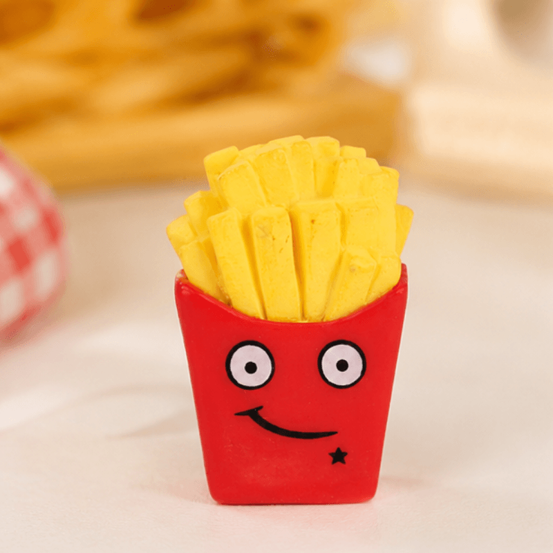 Kawaii Face French Fries Box Miniature - Dollhouse Fast Food Prop
