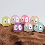 Glow-in-the-Dark Translucent Big-Eyed Mini Owl Figurine