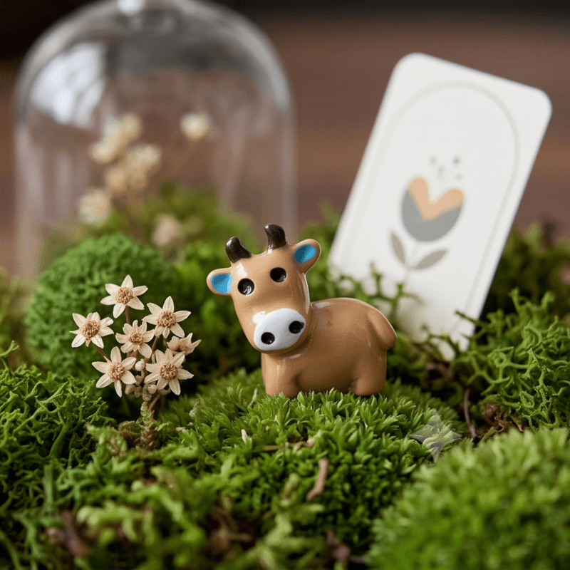 Miniature Stylized Farm Cows | Stream & Countryside Micro Decor