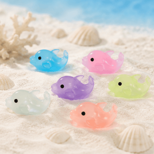 Glow-in-the-Dark Translucent Mini Dolphin Figurine