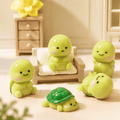 Miniature Happy Little Turtle Figurines (Set of 5) | Kawaii Desk & Terrarium Pets