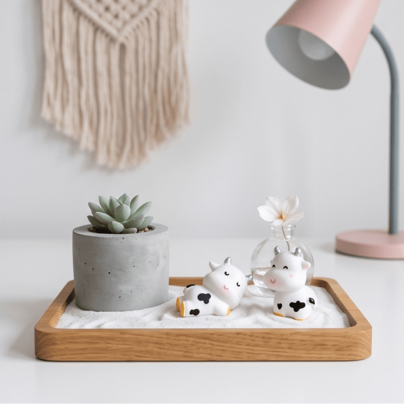 Miniature Playful Dairy Cows (Set of 4) | Farmyard Micro Landscape