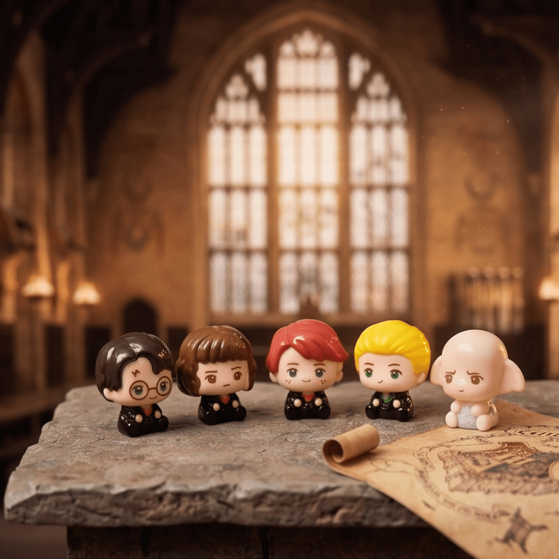 Miniature Harry Potter Collectible Figurines (Set of 7) | Cute Chibi Desk Buddies