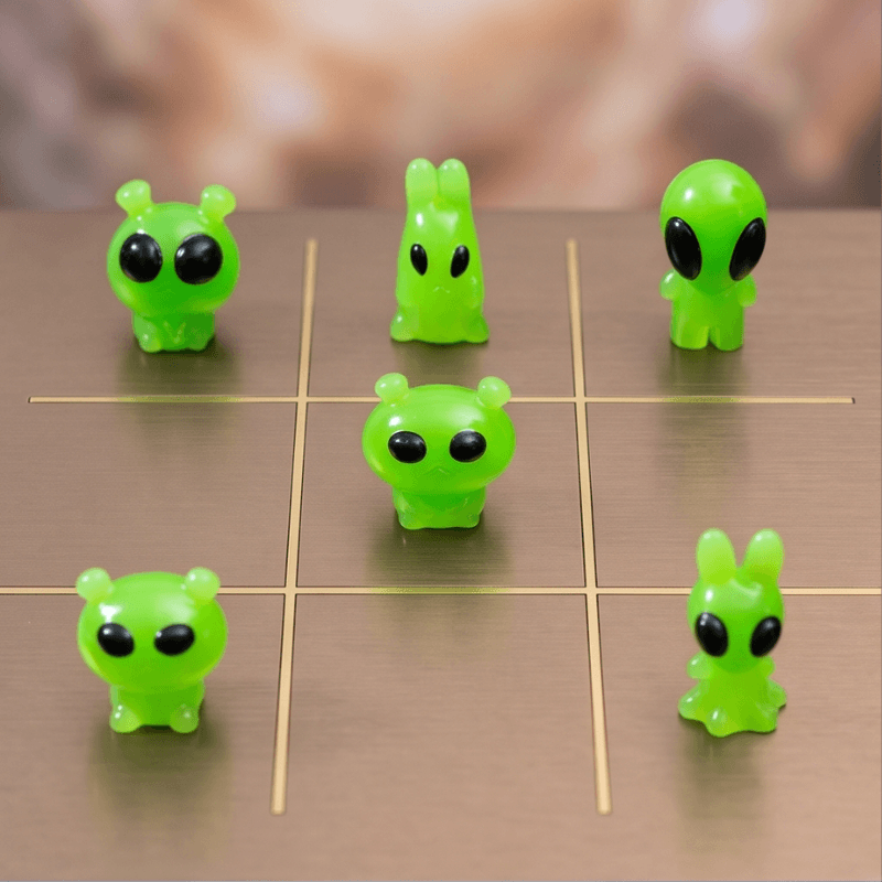 Glow-in-the-Dark Space Alien Miniatures – Set of 6