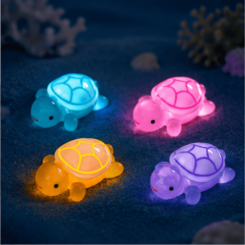 Glow-in-the-Dark Translucent Mini Sea Turtle Figurine