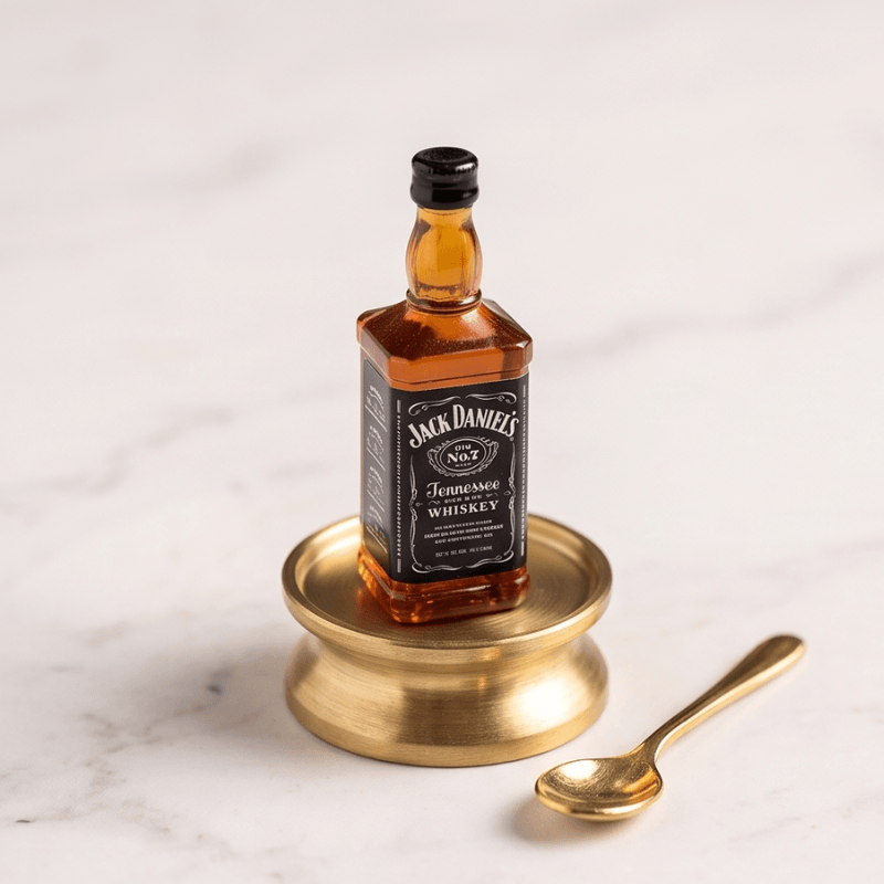 Miniature Jack Daniel's Whiskey Bottle Replica - Dollhouse Accessory & Prop