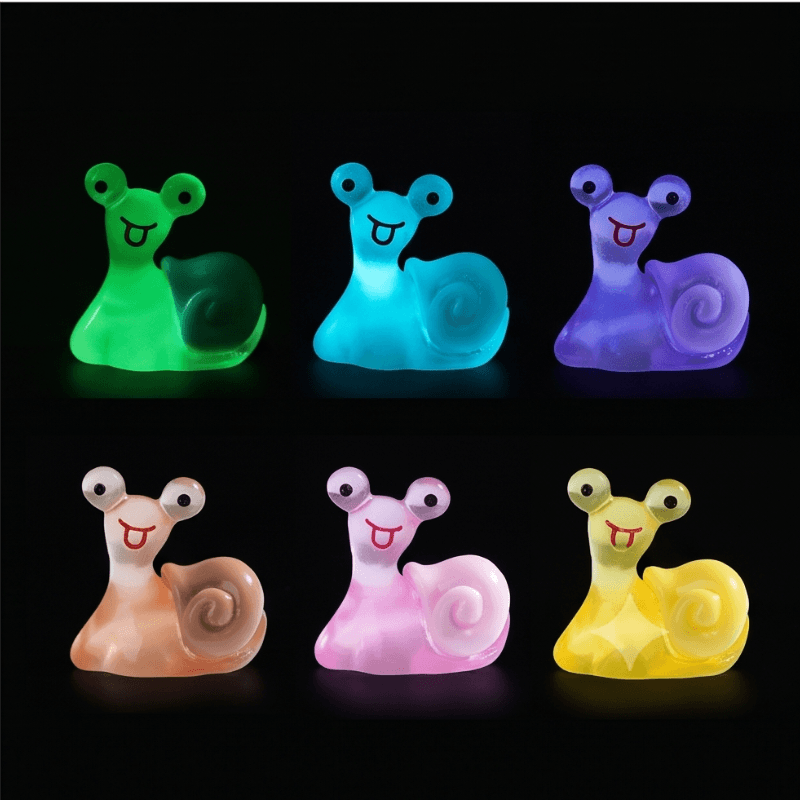 Glow-in-the-Dark Translucent Smiling Snail Miniature
