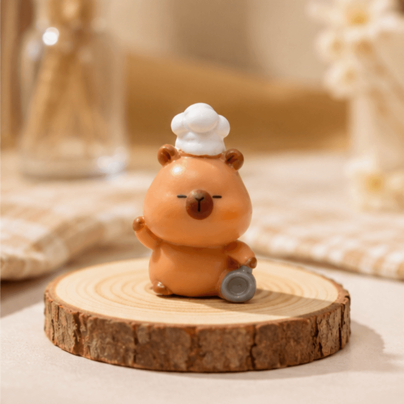 Miniature Career Capybara Professional Figurines (Set of 6) | Funny Desk Buddies