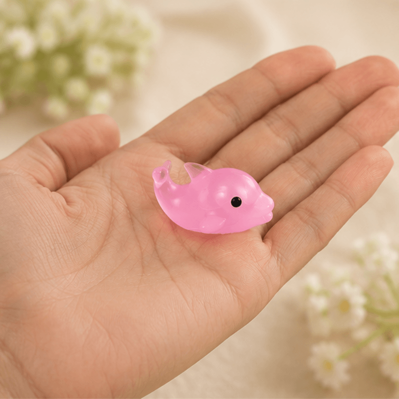 Glow-in-the-Dark Translucent Mini Dolphin Figurine