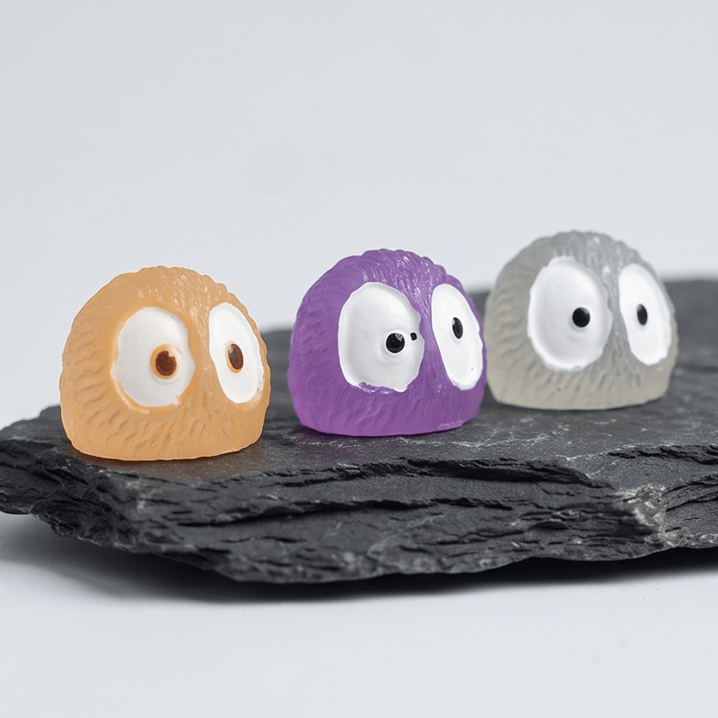 Glow-in-the-Dark Translucent Big-Eyed Mini Owl Figurine