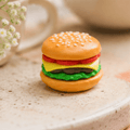 Realistic Miniature Cheeseburger Figurine - Dollhouse Fast Food Prop & Craft Accessory