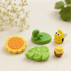 Miniature Buzzing Honey Bee & Garden World Set (5 Pc) | DIY Charms
