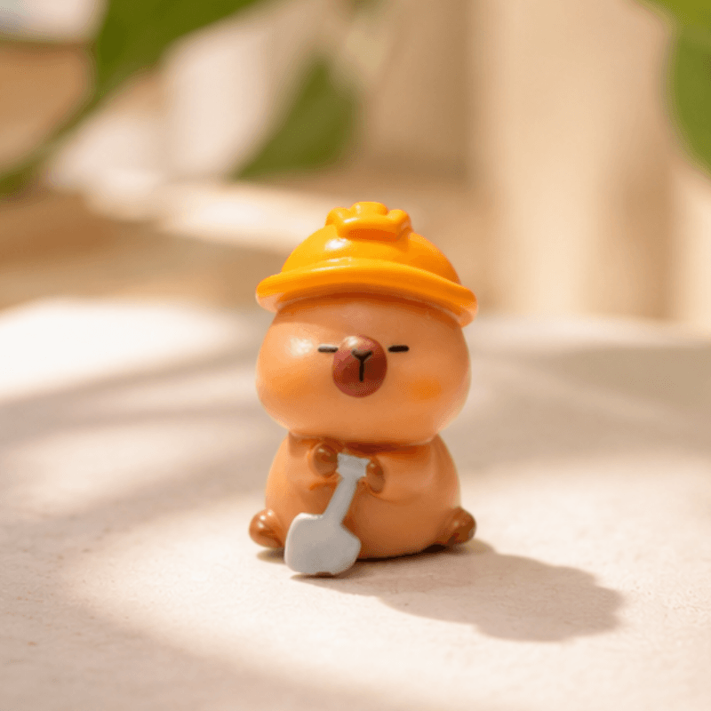 Miniature Career Capybara Professional Figurines (Set of 6) | Funny Desk Buddies