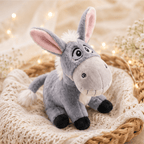Miniature Smiling Donkey Plush Toy | Cute Desk & Shelf Companion
