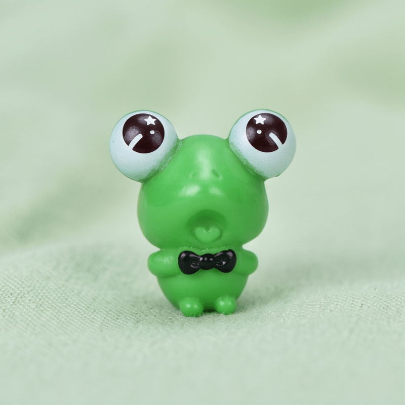 Miniature Crowned & Quirky Frog Figurines (Set of 6) | Playful Water Garden Decor