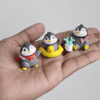 Miniature Playtime Party Penguin Figurines (Set of 6) | Whimsical Tabletop Decor