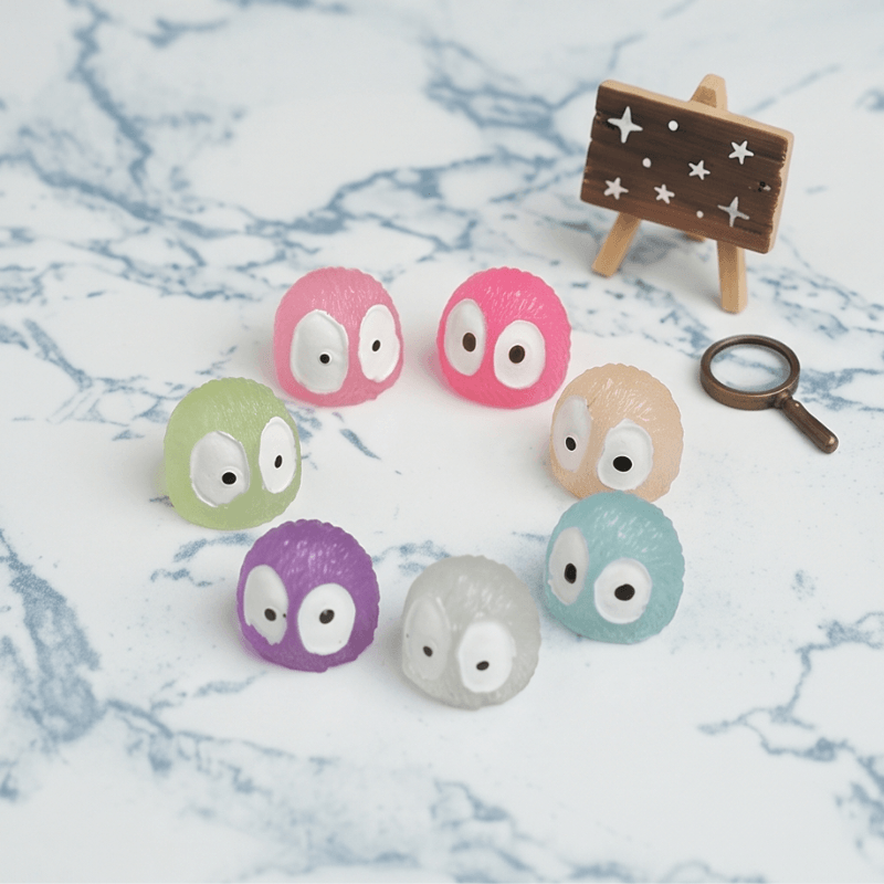 Glow-in-the-Dark Translucent Big-Eyed Mini Owl Figurine