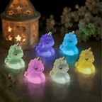 Glow-in-the-Dark Translucent Sleeping Unicorn Miniature