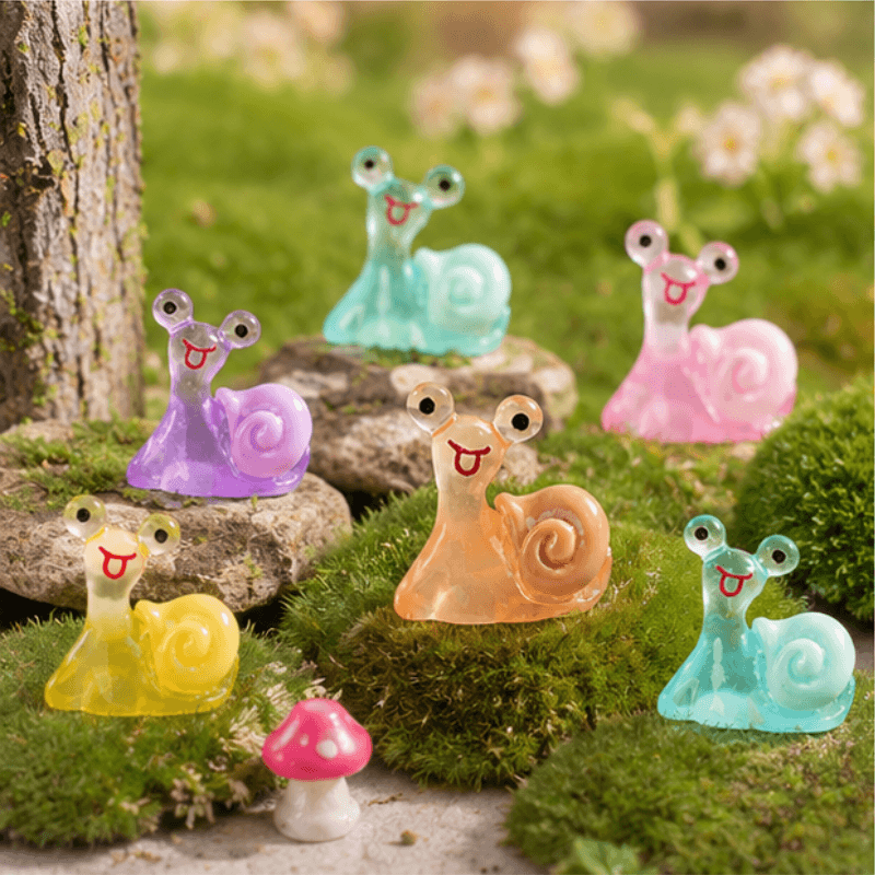 Glow-in-the-Dark Translucent Smiling Snail Miniature