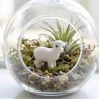 Miniature Gentle Meadow Baby Lamb Figurine | Cute Fairy Planter & Desk Decor