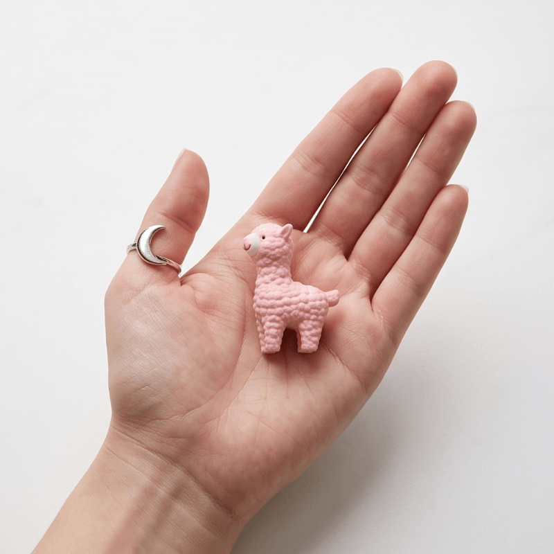 Miniature Pastel Alpaca Sheep Figurines | Kawaii Desk & Planter Decor
