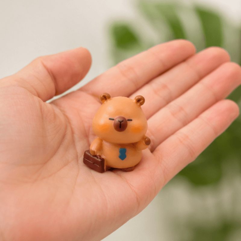 Miniature Career Capybara Professional Figurines (Set of 6) | Funny Desk Buddies