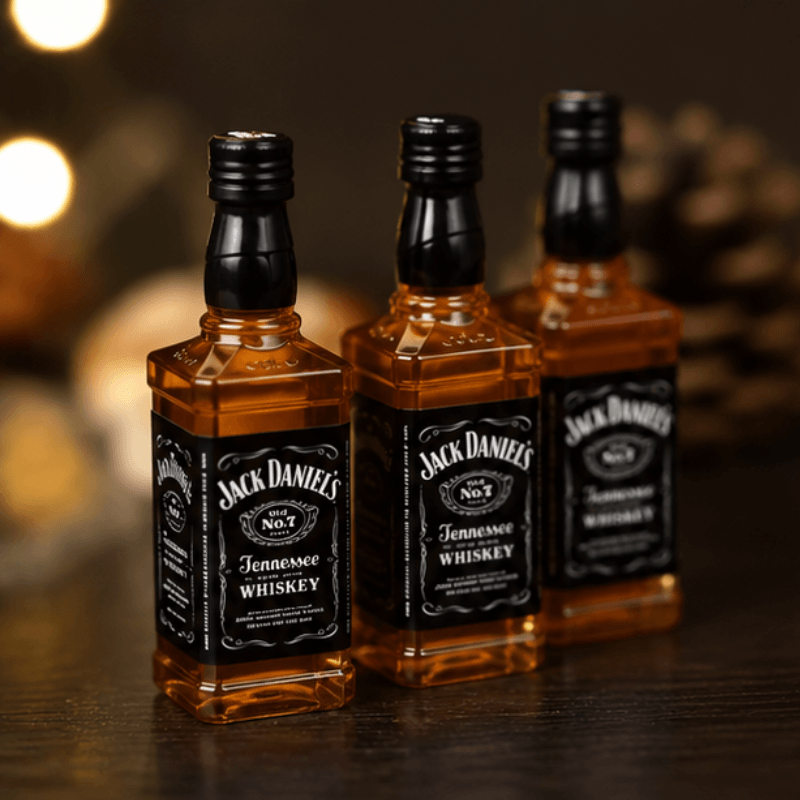 Miniature Jack Daniel's Whiskey Bottle Replica - Dollhouse Accessory & Prop
