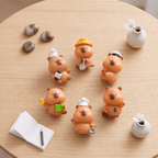 Miniature Career Capybara Professional Figurines (Set of 6) | Funny Desk Buddies