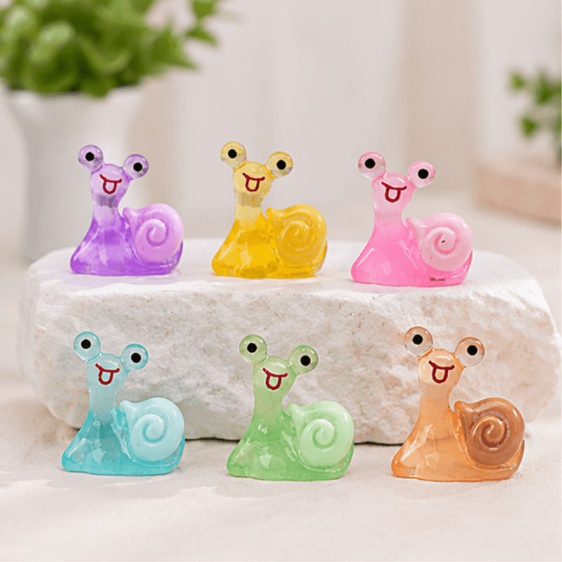 Glow-in-the-Dark Translucent Smiling Snail Miniature