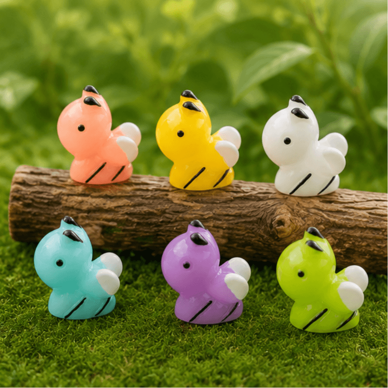 Glow-in-the-Dark Translucent Mini Honeybee Figurine (Set of 5)