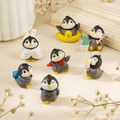 Miniature Playtime Party Penguin Figurines (Set of 6) | Whimsical Tabletop Decor