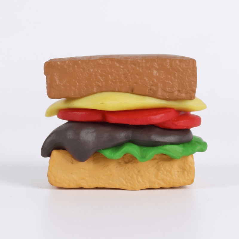 Realistic Miniature Deli Club Sandwich Figurine - Dollhouse & Craft Prop