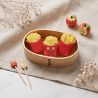 Kawaii Face French Fries Box Miniature - Dollhouse Fast Food Prop