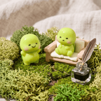 Miniature Happy Little Turtle Figurines (Set of 5) | Kawaii Desk & Terrarium Pets
