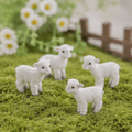 Miniature Gentle Meadow Baby Lamb Figurine | Cute Fairy Planter & Desk Decor
