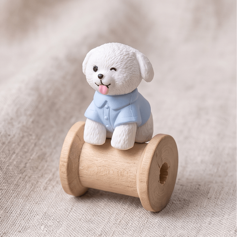 Miniature Fashion Dress-Up Dog & Poodle Figurines (Set of 6) | Chic Dollhouse Pets