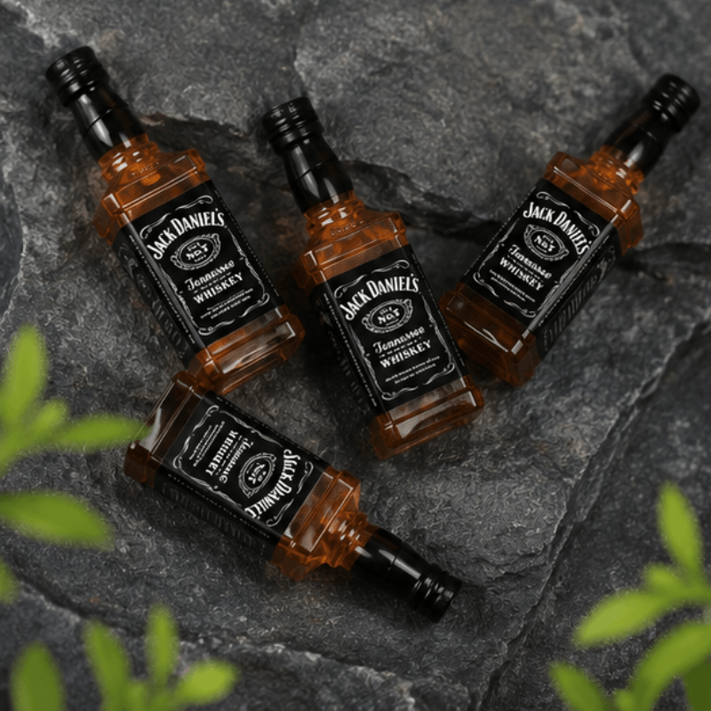 Miniature Jack Daniel's Whiskey Bottle Replica - Dollhouse Accessory & Prop