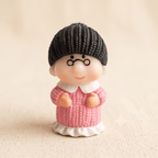 Miniature Cozy Winter Elderly Couple Figurines (Pair) | Cute & Sweet Tabletop Decor & Gift