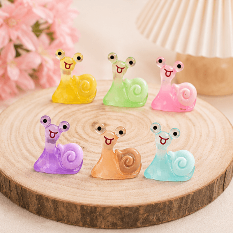 Glow-in-the-Dark Translucent Smiling Snail Miniature