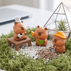 Miniature Career Capybara Professional Figurines (Set of 6) | Funny Desk Buddies