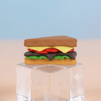 Realistic Miniature Deli Club Sandwich Figurine - Dollhouse & Craft Prop