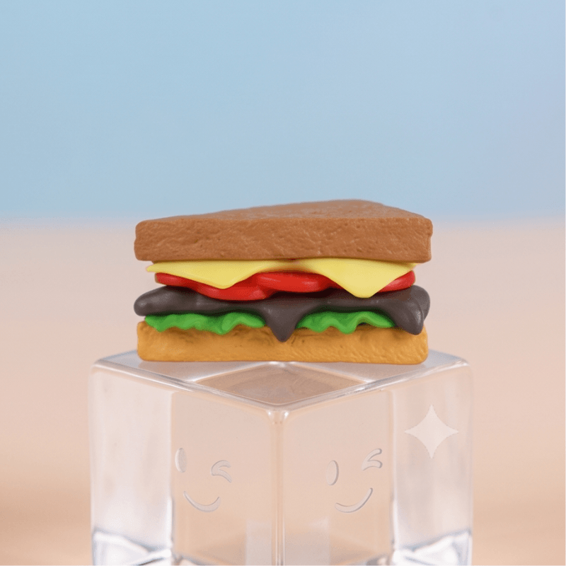 Realistic Miniature Deli Club Sandwich Figurine - Dollhouse & Craft Prop