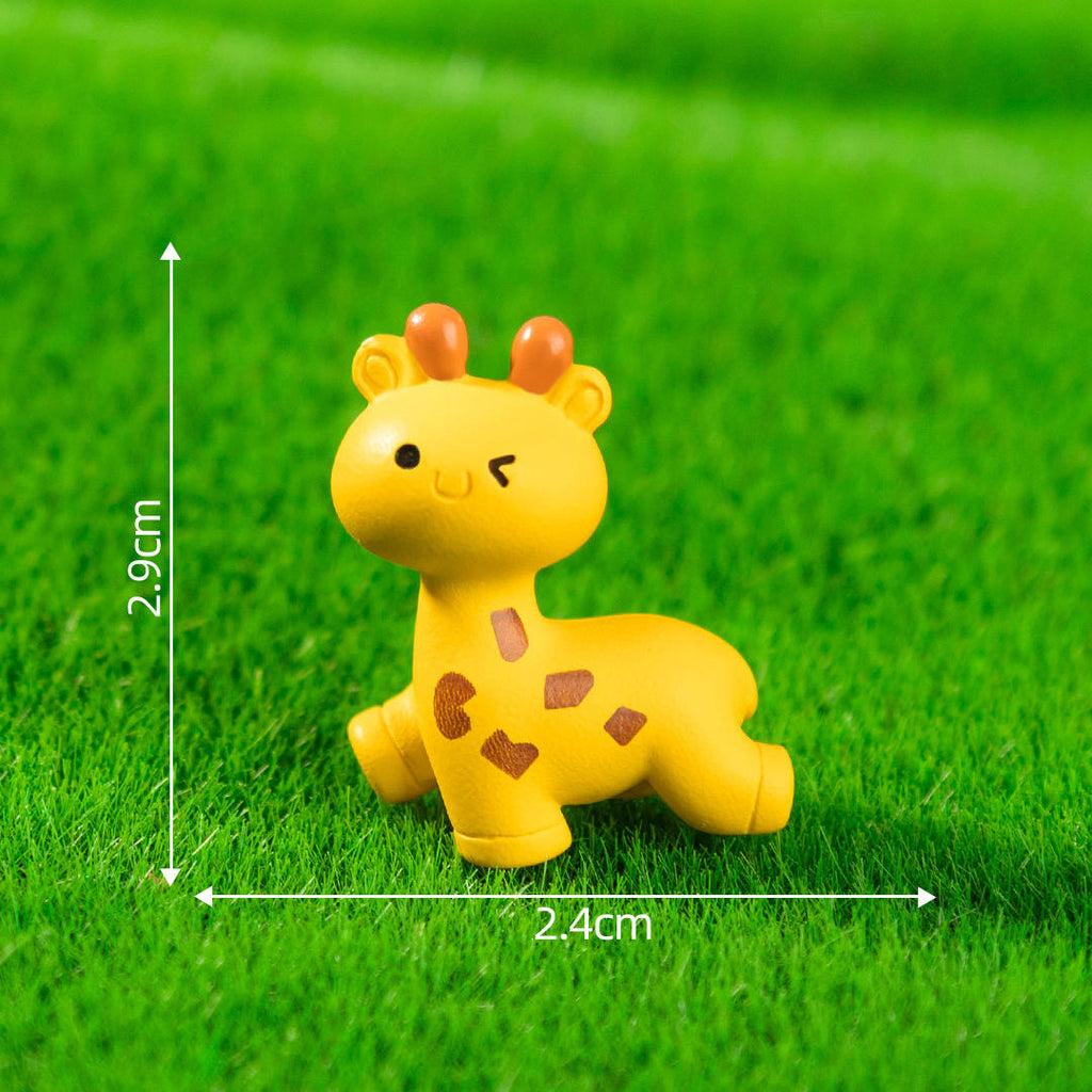 Playful Baby Giraffe Miniatures in Cute Poses - Set of 3