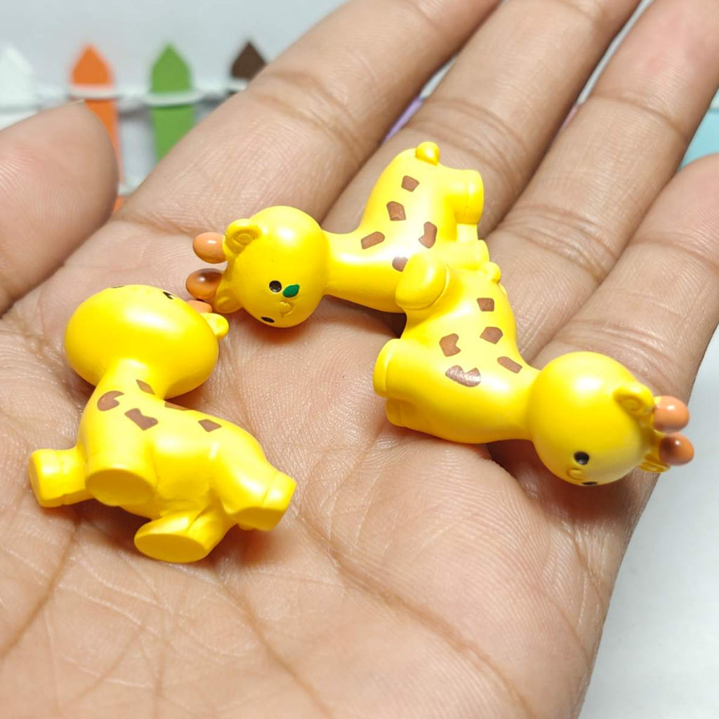 Playful Baby Giraffe Miniatures in Cute Poses - Set of 3